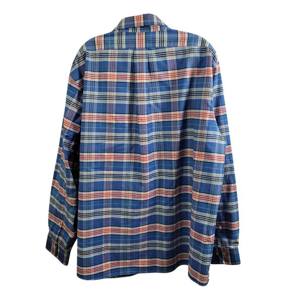 Brooks Brothers Men's Blue Plaid Button Front Non-Iron Shirt Size 2XL 11026-1250 - Picture 5 of 6